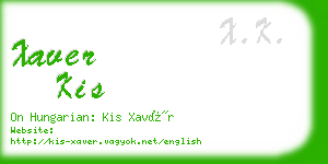 xaver kis business card